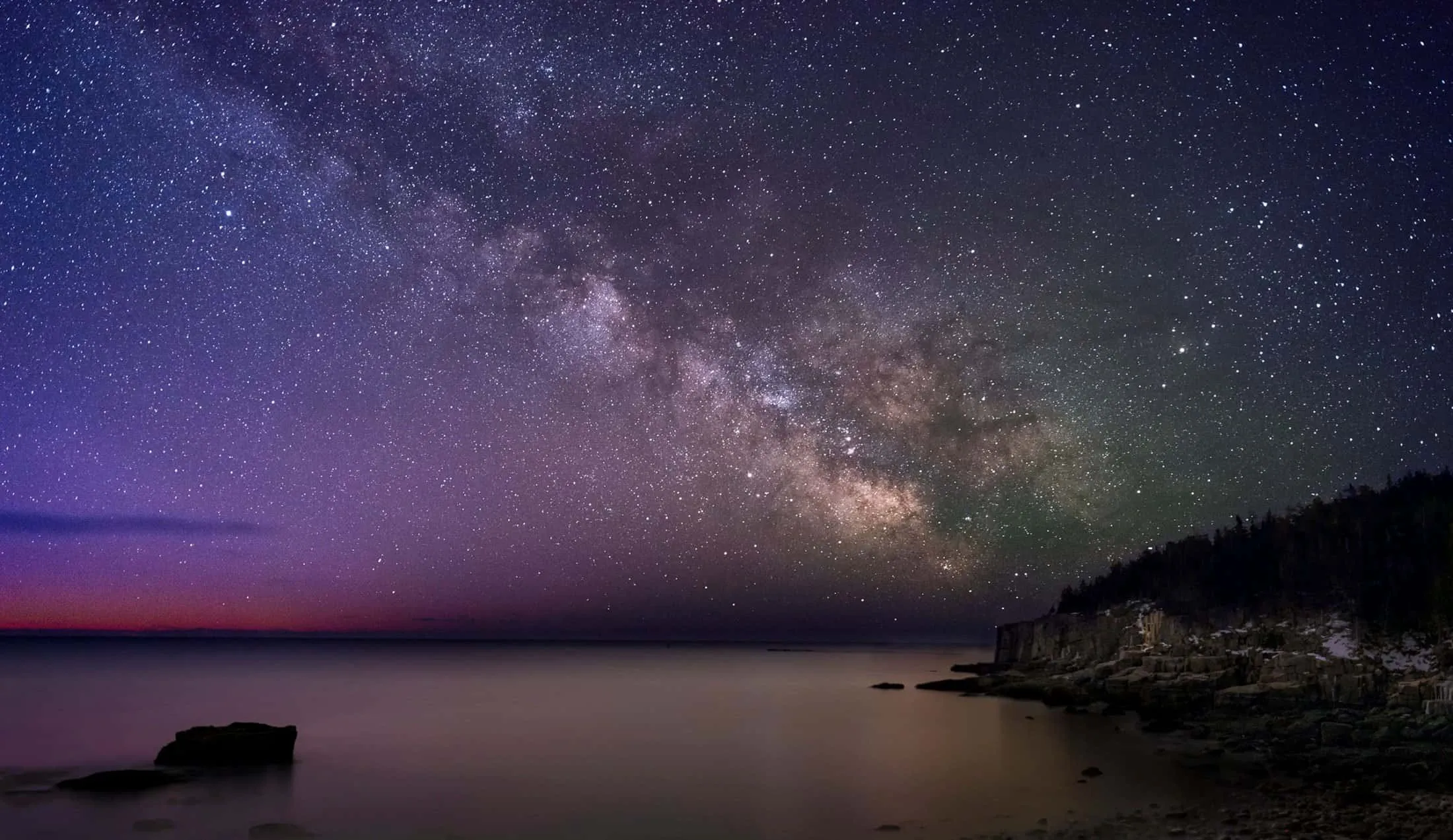 mcht Sunrise Milky Way Acadia National Park 2400